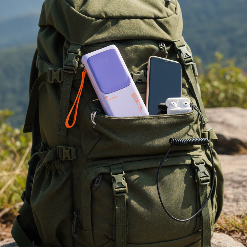 Moshuo 30000mAh 100W Power Bank with LED